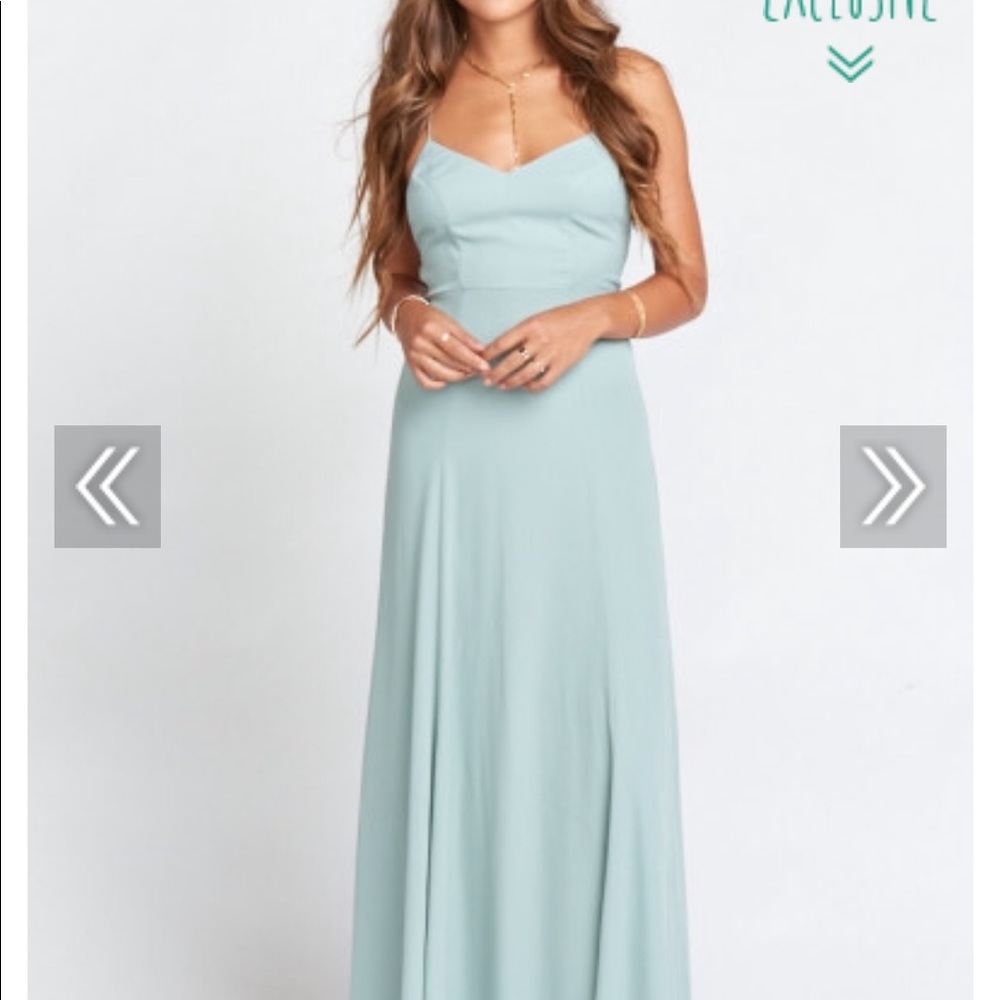 Godshaw Goddess Gown in Silver Sage Crisp